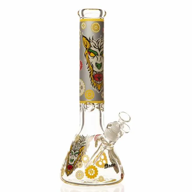 14" 9mm Wolf Beaker Bong - Image 2
