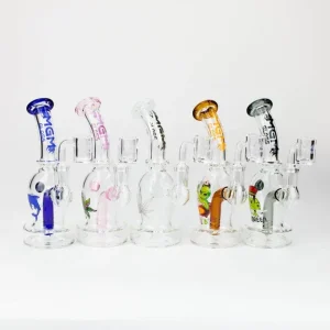 6.5" MGM Glass 2-In-1 Bubbler Rig W/ Graphic [C2673]