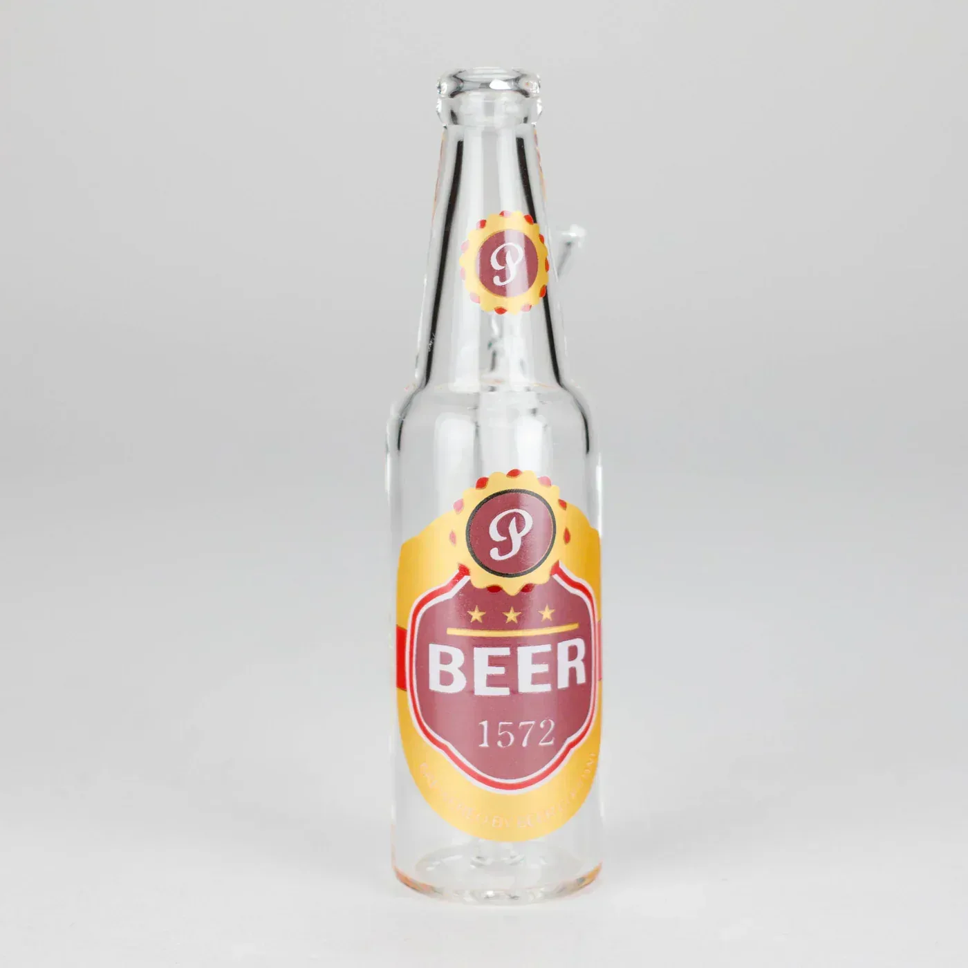6″ Beer Bottle Design Glass Bong