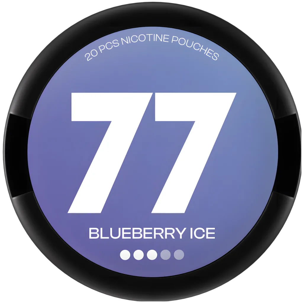 77 Blueberry Ice Nicotine Pouches – 10mg (5 Pack)