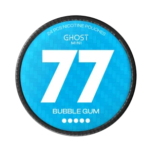 77 Ghost Mini Bubble Gum Nicotine Pouches – 20mg (5 Pack)