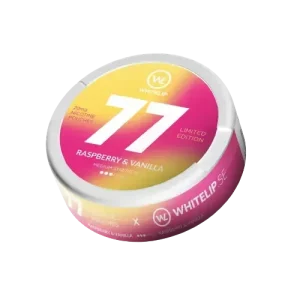 77 Raspberry & Vanilla Nicotine Pouches – 10mg (5 Pack)