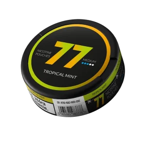 77 Tropical Mint Nicotine Pouches – 10mg (5 Pack)