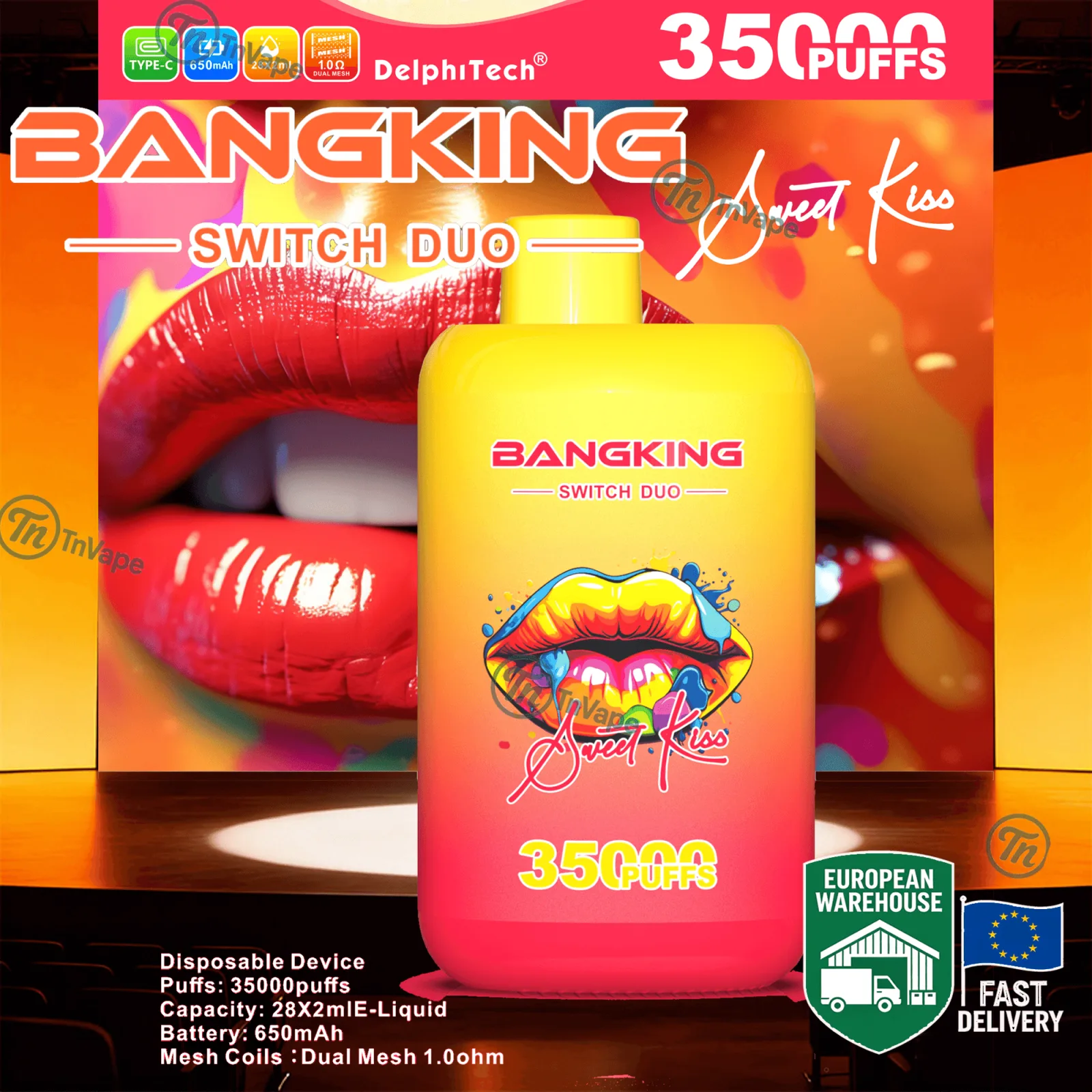 Bang King Switch Duo 35K Disposable Vape – Dual Flavor & Mesh Coils