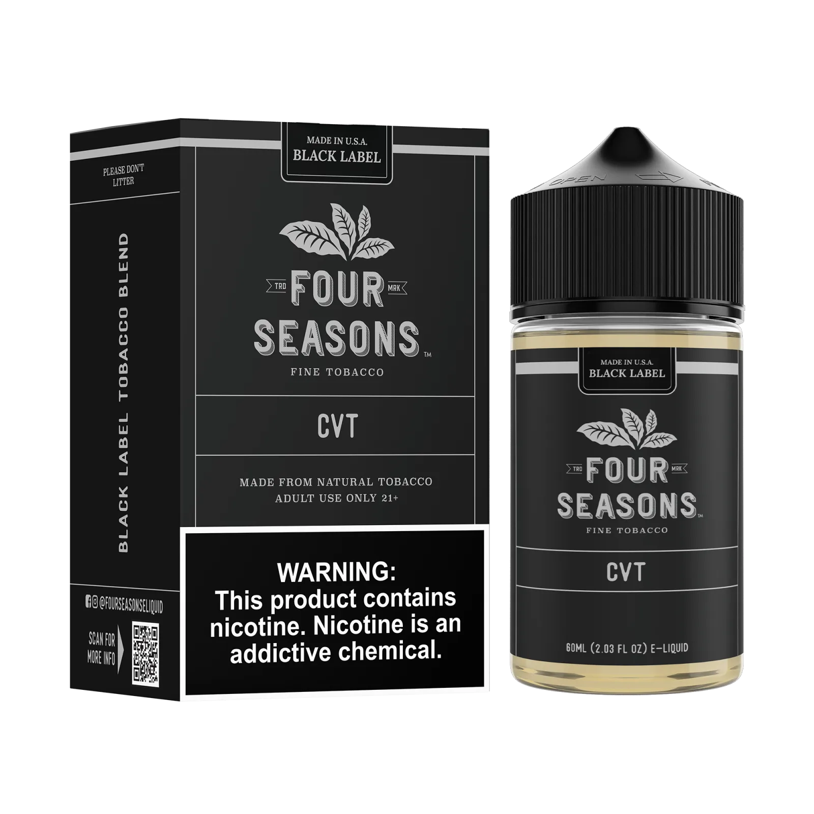 Four Seasons E-liquids – Black Label – CVT – 60ml