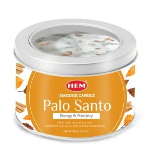 HEM - Palo Santo Natural Gemstone Soy Wax Smudge Candle