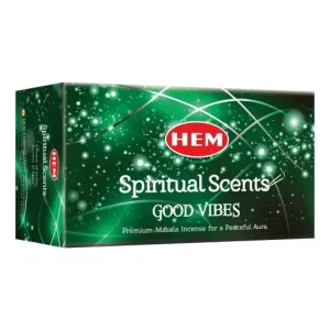 HEM Spiritual Scents – Good Vibes Premium Hand-Rolled Masala Incense (15g)