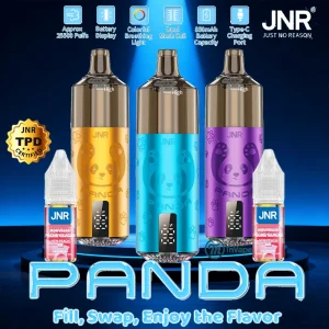 JNR PANDA 25.5K – 25,500 Puffs, 2% Nicotine & Dual Mesh Coil with 20ml TPD-Certified E-Liquid