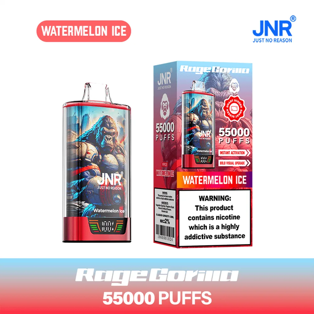 JNR Rage Grilla 55K – 55,000 Puffs, 2% Nicotine, Dual Mesh Coil, Smart Screen Vape - Image 2