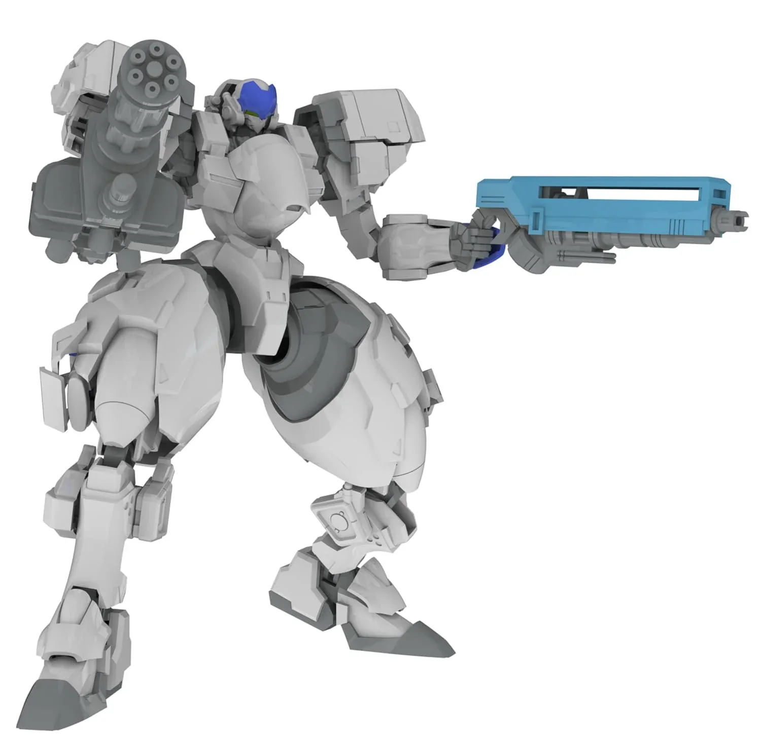 Plum Powerdolls2 X-4C 5-Inch Armored Infantry Model Kit 1/48 Scale Pre-Colored - Image 2
