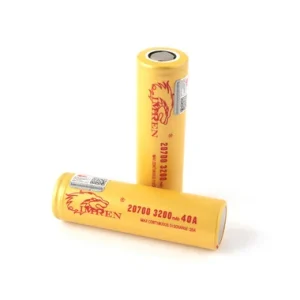 Imren (Gold) IMR 20700 (3200mAh) 40A 3.7v Recharchable Flat-Top Battery