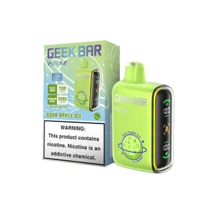 Geek Bar Pulse 15000 Disposable Vape (5%, 15000 Puffs) - Sour Apple Ice'