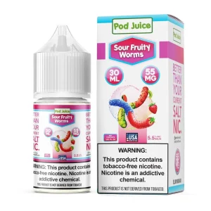 Sour Fruity Worms Pod Juice