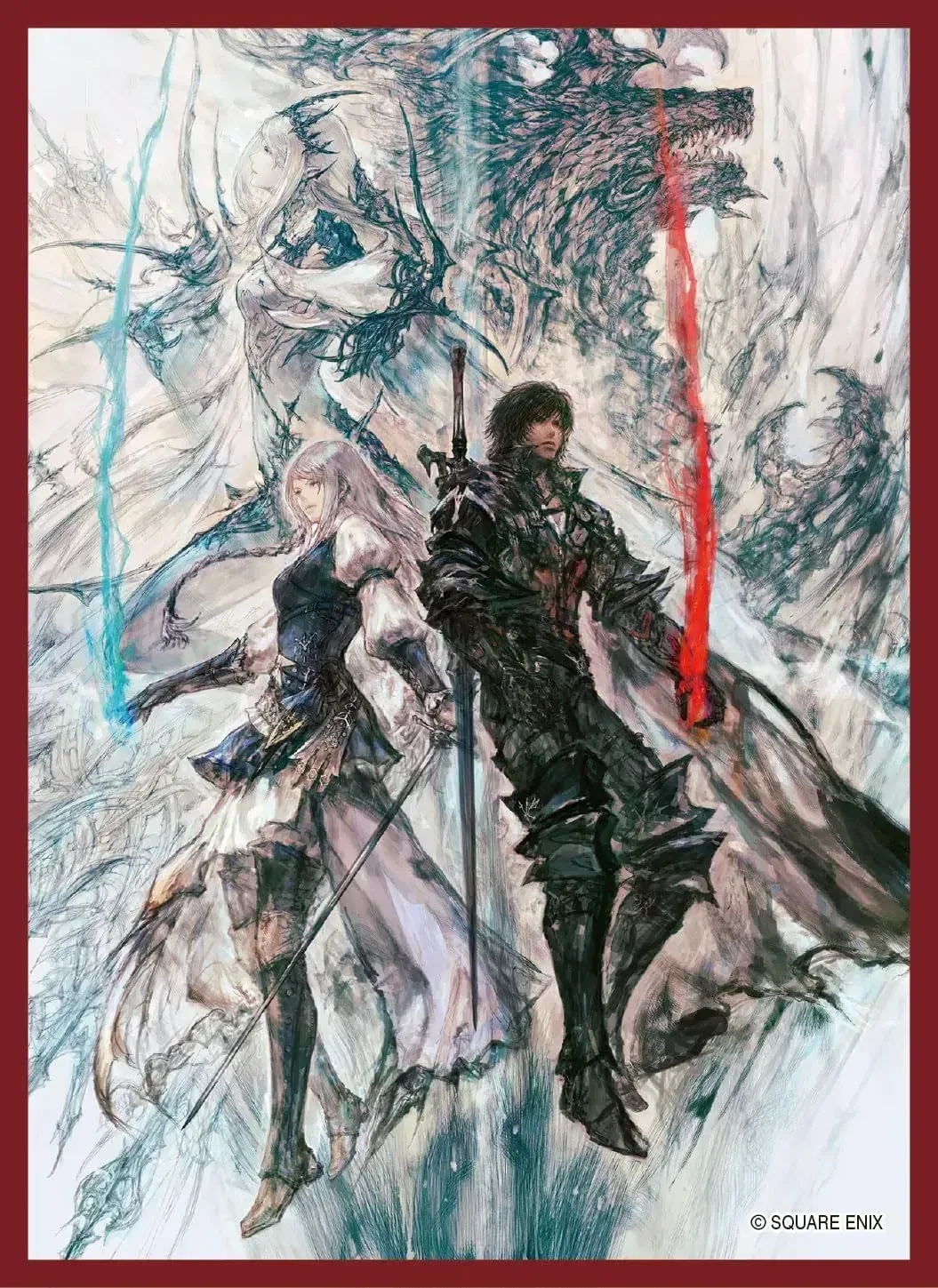 Square Enix Final Fantasy 100 Card Sleeves Thinking of Fire Ice