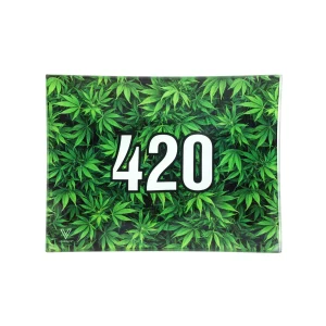 V Syndicate 420 Green Glass Rolling Tray