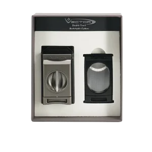 Vector Switch Double Flame Torch Lighter with Cigar Cutter