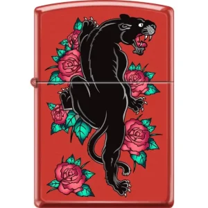 Zippo Lighter - Panther w/ Roses